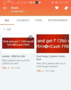 freecharge rs.1 deals