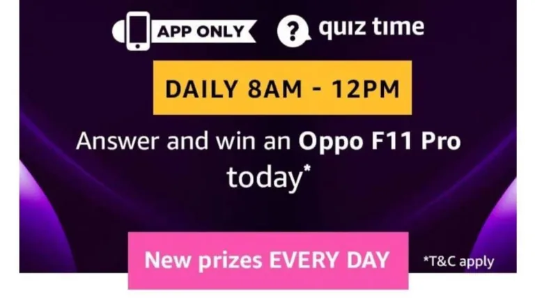 Amazon Quiz 22 May 2019 Answers – Answer & Win Oppo F11 Pro