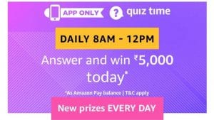 Amazon Quiz 28 May 2019 Answers – Answer & Win Ray Ban Sunglasses 2 amazon quiz