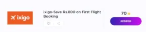 Timespoints - Get FLAT Rs.800 Cashback on Domestic Flight Bookings over Rs.3000 (New ixigo user) 1 timespoints