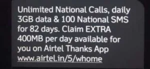 Airtel - Get 3GB/Day + Unlimited Calling & Data For 82 Days at Just Rs.55 1 airtel