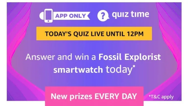 Amazon 14th June Quiz Answers – Answer & Win Fossil Explorist Watch