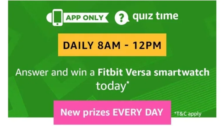 Amazon 11th June Quiz Answers – Answer & Win Fitbit Versa