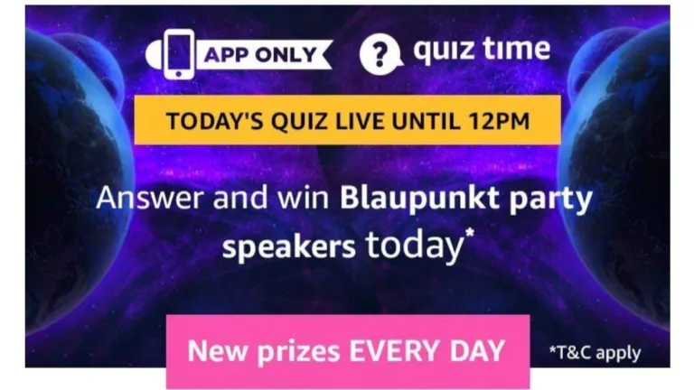 Amazon 29th June Quiz Answers – Win Blaupunkt Party Speaker
