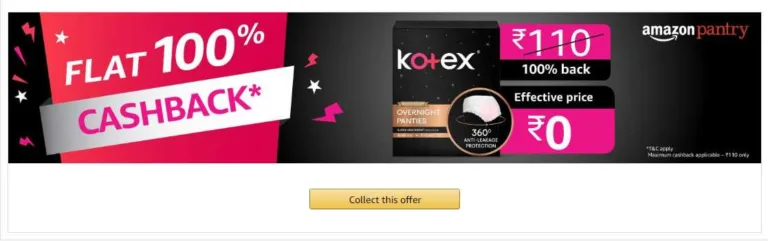 Amazon Pantry – Get Kotex Overnight Panties -Periodwear for Sanitary Protection Free