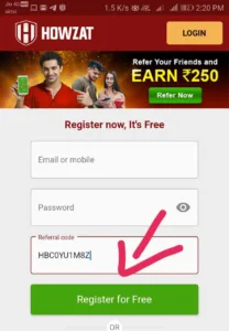 Howzat App Referral Code - Get Rs.350 Bonus On First Deposit + Rs.250 Per Referral 2 Howzat