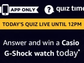 Amazon 12th July Quiz Answers - Win Casio G shock watch 28 Amazon Quiz