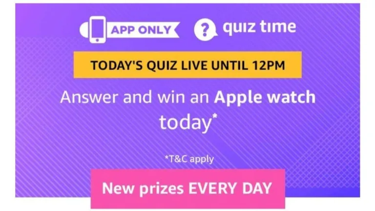 Amazon 20th July Quiz Answers – Answer & Win Apple Watch