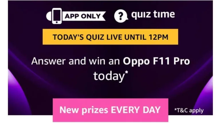 Amazon 4th July Quiz Answers – Answer Win Oppo F11 Pro