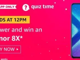Amazon 31st July Quiz Answers - Answer & Win Honor 8X 1 Amazon
