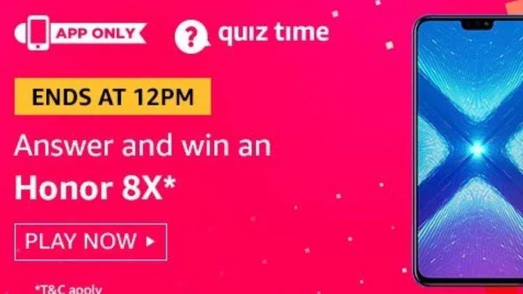 Amazon 31st July Quiz Answers – Answer & Win Honor 8X