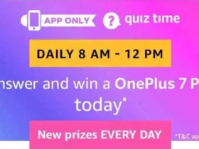 Amazon 18 August Quiz Answers - Answer & Win OnePlus 7 Pro 23 Amazon Quiz