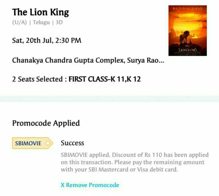 PayTM Movies – Get 50% off on Movies with SBI Debit Cards