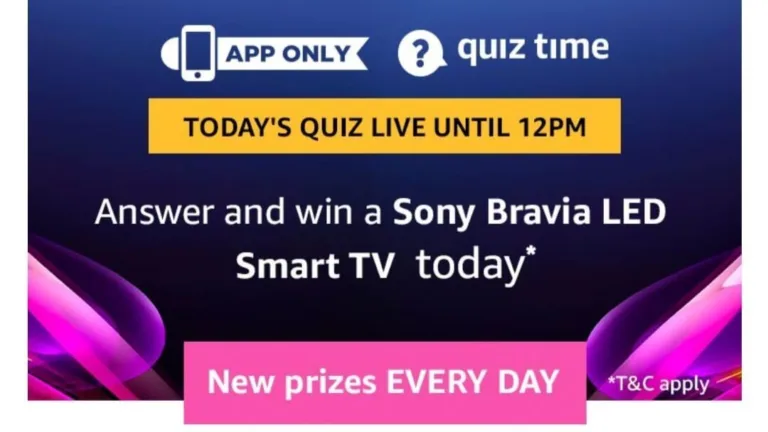 Amazon 2 August Quiz Answers – Answer & Win Sony LED TV