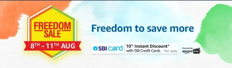 Amazon Freedom Sale – Get 30% Cashback on Payment with Amazon UPI + More Offers