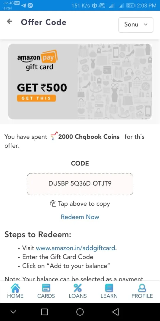 ChqBook Refer & Earn – Signup & Get 1500 Points + Refer 3 Friends & Get Rs.500 Amazon Voucher