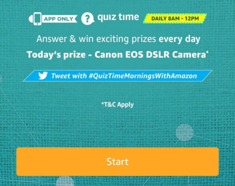 Amazon 6 August Quiz Answers – Answer & Win Canon DSLR Camera
