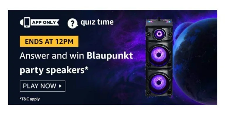 Amazon 3rd September Quiz Answers – Answer & Win Blaupunkt Party Speakers