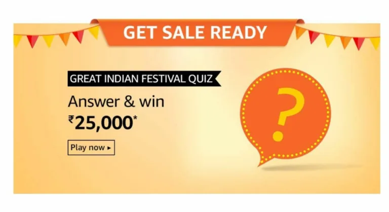 Amazon Great Indian Festival Sale – Answer & Win Rs.1 Lac