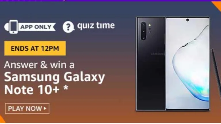 Amazon 29th October Quiz Answers – Answer & Win Samsung Galaxy Note 10+