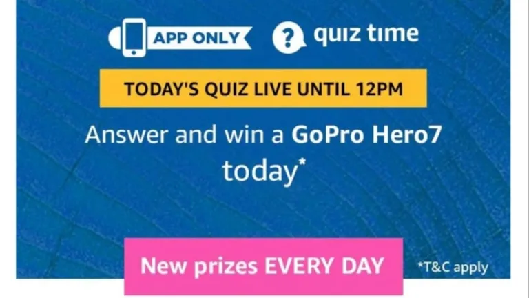 Amazon 21st October Quiz Answers – Answer & Win Rs.5000