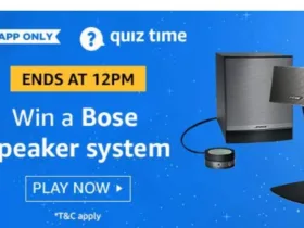 Amazon 15th October Quiz Answers - Answer & Win Bose Speakers 9 Amazon