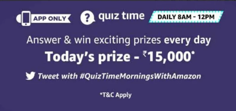 Amazon 28th October Quiz Answers – Answer & Win Rs.15000