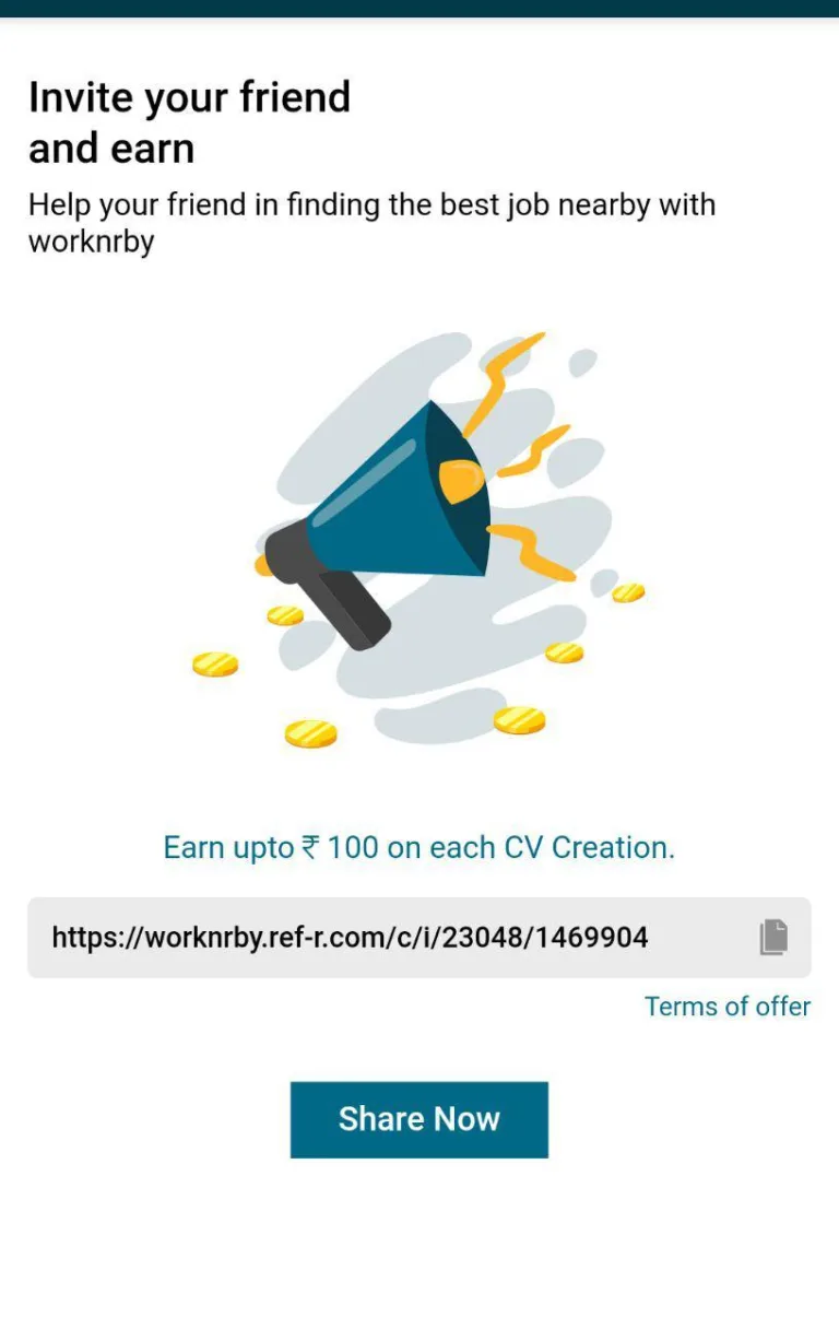 Worknrby App – Get Upto Rs.100 PayTM Cash Per Referral