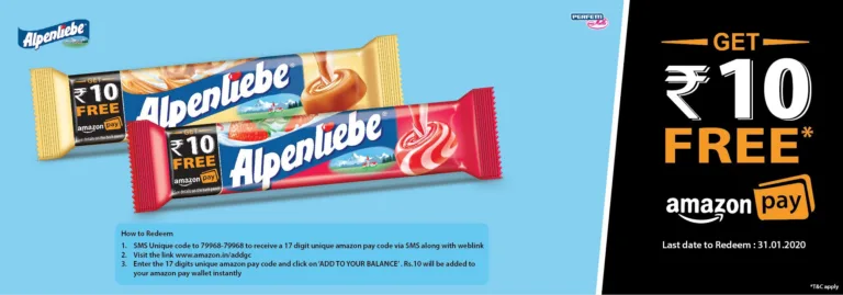 Get ₹10 Amazon Voucher With every Alpenliebe Pack