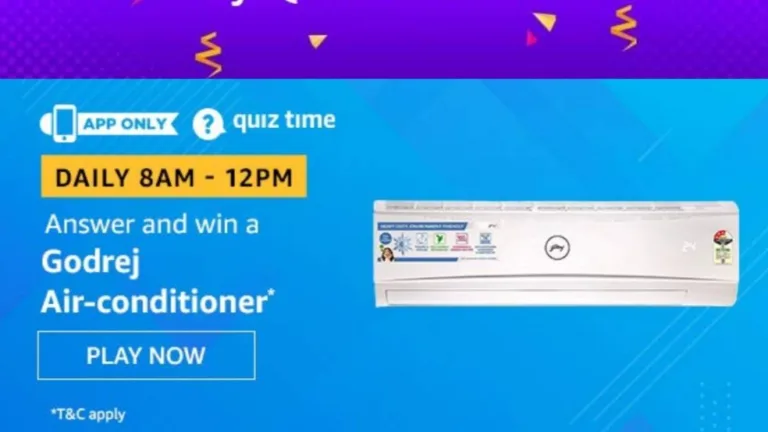 Amazon 9th November Quiz Answers – Answer & Win Godrej Air Conditioners