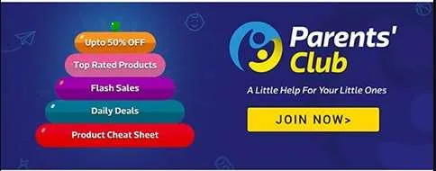 Flipkart Parents Club – Get Rs.100 off on Rs.300 Shopping