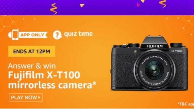 Amazon 8th November Quiz Answers – Answer & Win Fujifilm Camera
