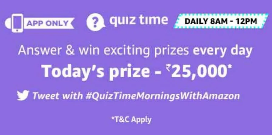 Amazon 4th November Quiz Answers – Answer & Win Rs.25000
