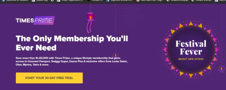 TimesPrime Free 1 Month Membership – Get Free Swiggy Super & Other Deals