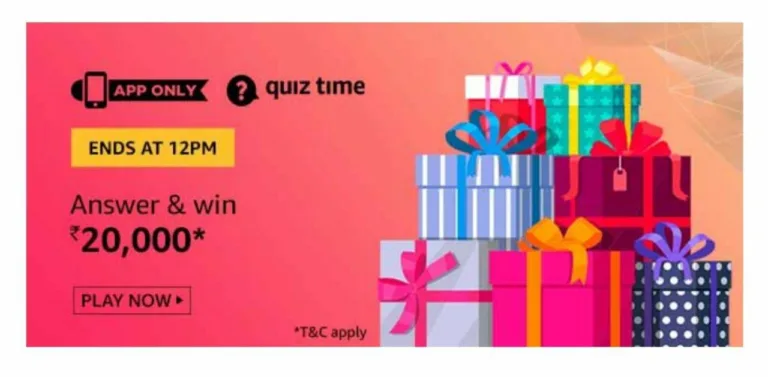 Amazon 18th November Quiz Answers – Answer & Win ₹20000