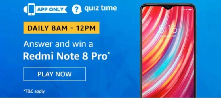 Amazon 27 November Quiz Answers – Answer & Win Redmi Note 8 Pro
