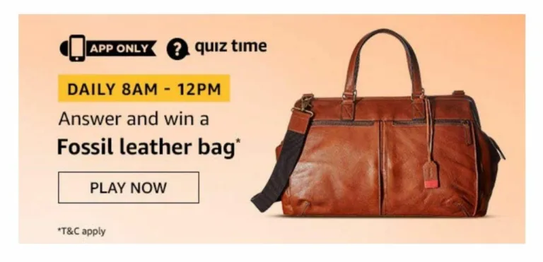 Amazon 29 November Quiz Answers – Answer & Win Fossil Leather Bag