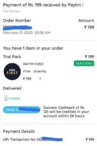 PayTm First