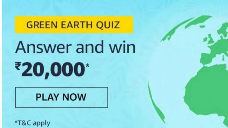 Amazon Green Earth Quiz Answers – Answer & Win Rs.2000 (Total 5 Prizes)