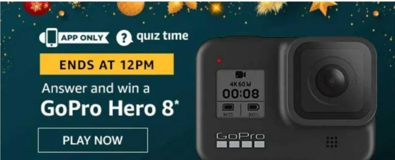 Amazon Quiz 20th December Answers – Answer & Win GoPro Hero 8