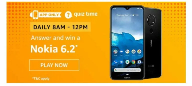 Amazon 1st December Quiz Answers – Answer & Win Nokia 6.2 Smart Phone