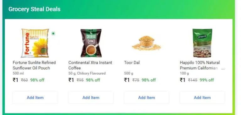Flipkart Supermart Deals – All Flipkart Grocery Rs.1 Deals [ Now Available in More Cities]