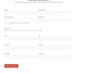 Claim Your Free Endura Mass Weight Gainer Sample (2024 Offer) 1 Endura Mass free sample form