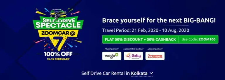 Zoomcar Anniversary Sale – Get 100% Off on Zoomcar Booking