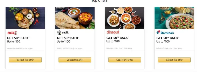 Amazon Food Fest – Flat 50% Cashback on All Food Partners Like Swiggy, Dunzo