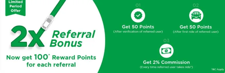QuickRide Refer & Earn – Get 100 Points Per Referral+ 50 Points on Signup