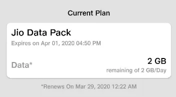 [Some Users] Jio Credited 10 GB 4G data to Every Account For Stay Home offer