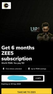 [Working]Zee Premium - Get 6 Months Zee5 Premium Subscription Free | No Card Required 2