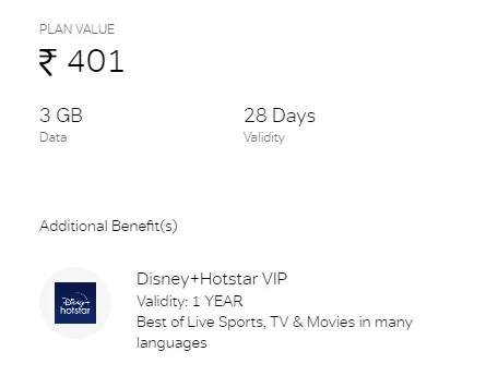 Get Free 1 Year Disney+ Hotstar Mobile Membership With Airtel Rs.401 Plan