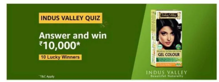 Amazon Indus Valley Quiz – Answer & Win Rs.10000 Amazon Pay Balance